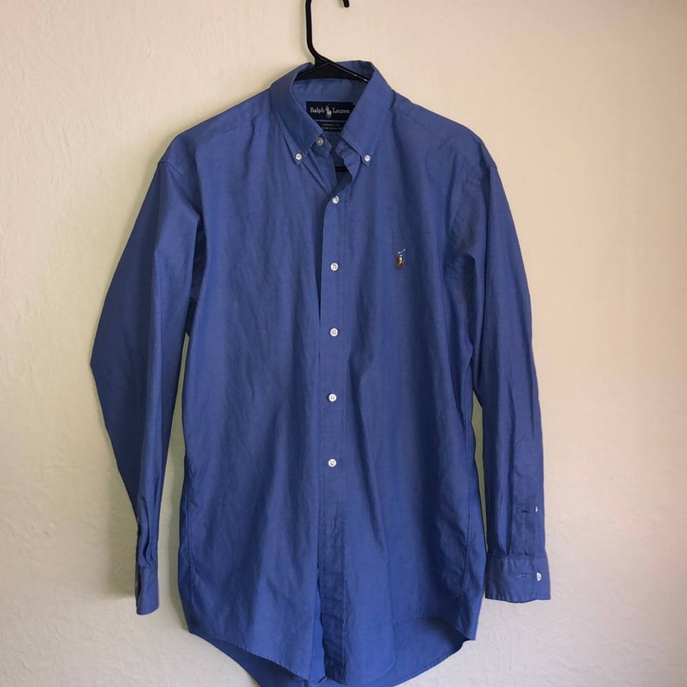 Blue Ralph Lauren Polo button up shirt